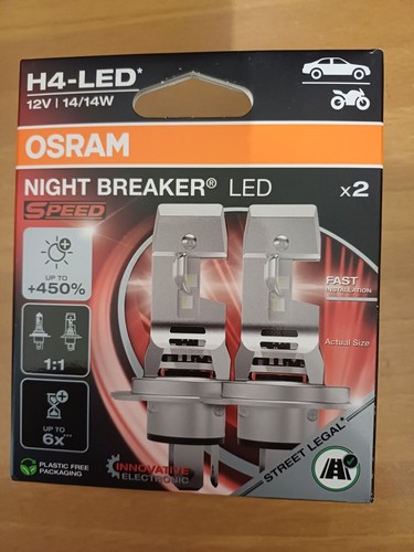 Lampade led night breaker - h4, +