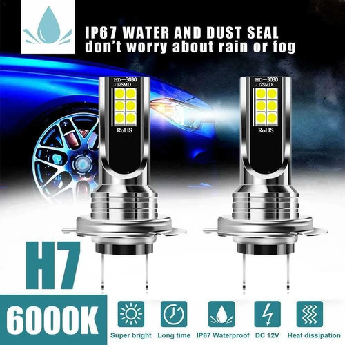 Coppia lampade led 6000k - h7,